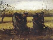 Vincent Van Gogh Two Peasant Women Digging Potatos (nn04) oil painting artist